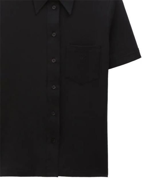 Black stretch organic cotton shirt FILIPPA K | 304321433